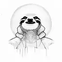 sloth dressed as spiderman tattoo design idea