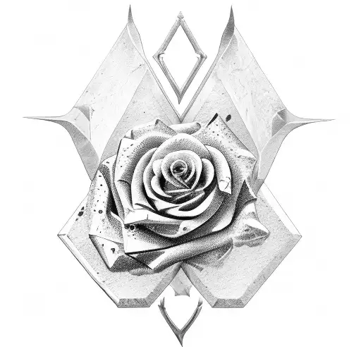anvil, knives, roses tattoo design idea