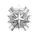 red star tattoo design idea