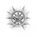 red star tattoo design idea