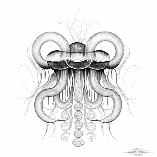 Meduse transparence realiste tattoo design idea
