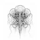 Meduse transparence tattoo design idea