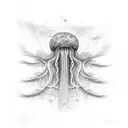 Meduse transparence tattoo design idea