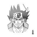 luffy fighting naruto tattoo design idea