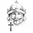 Yahweh and cross tattoo design idea