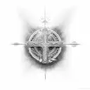 Yahweh and cross tattoo design idea