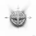 Yahweh and cross tattoo design idea