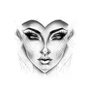 makeup inspired tattoo design idea