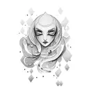 makeup inspired tattoo design idea