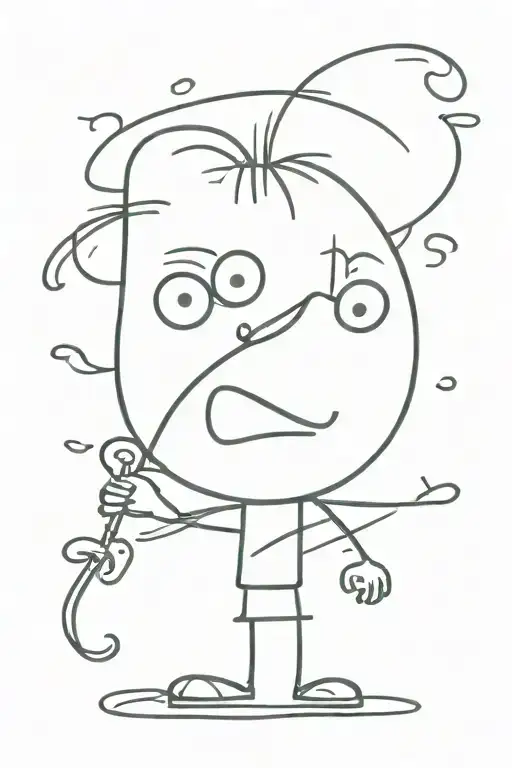 Cartoon tattoo design idea