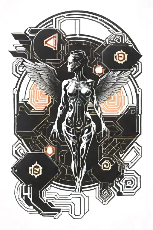 in utero angel tattoo design idea