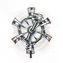 Windmill tattoo design idea