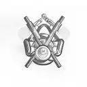 gym dumbbell tattoo design idea