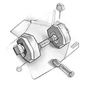 gym dumbbell tattoo design idea