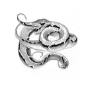 dumbbell and snake tattoo design idea