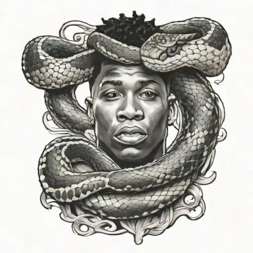 nba youngboy snake tattoo design idea