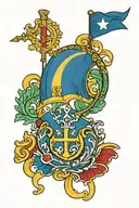 sicilian flag wrapped tattoo design idea