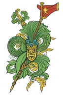 sicilian flag wrapped tattoo design idea