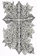 cross of lorraine tattoo design idea