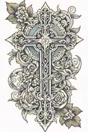 cross of lorraine tattoo design idea