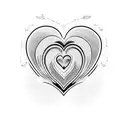 A heart-shaped puzzle tattoo with each piece representing a family member tattoo design idea