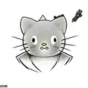 hello kitty with gun tattoo design idea