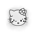 hello kitty with gun tattoo design idea