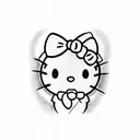 hello kitty with gun tattoo design idea