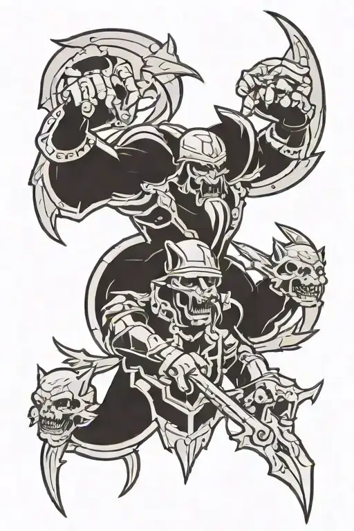 old school runescape bosses tattoo design idea