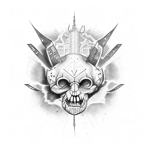 rise and shine you coal black mind there will be no strike today  tattoo design idea