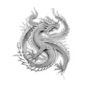 Bio organic dragon tattoo design idea