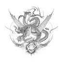 Bio organic dragon tattoo design idea