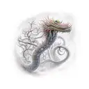 Bio organic hydra tattoo design idea