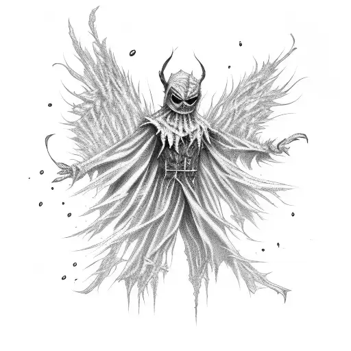scarecrow that looks like lucifer tattoo design idea