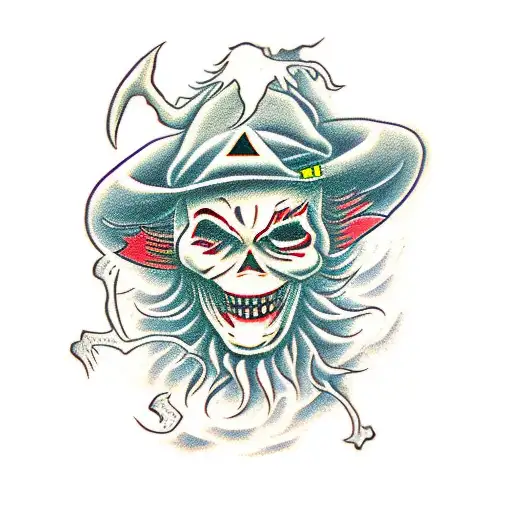 scarecrow devil tattoo design idea