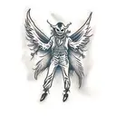 scarecrow that looks like lucifer tattoo design idea