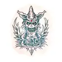 scarecrow that looks like lucifer tattoo design idea