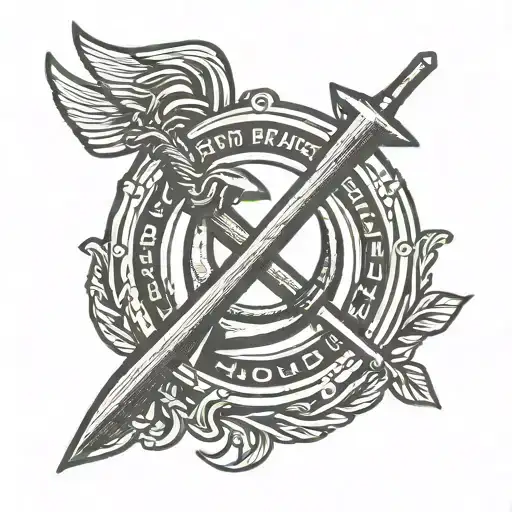 web hammer and sickle tattoo design idea
