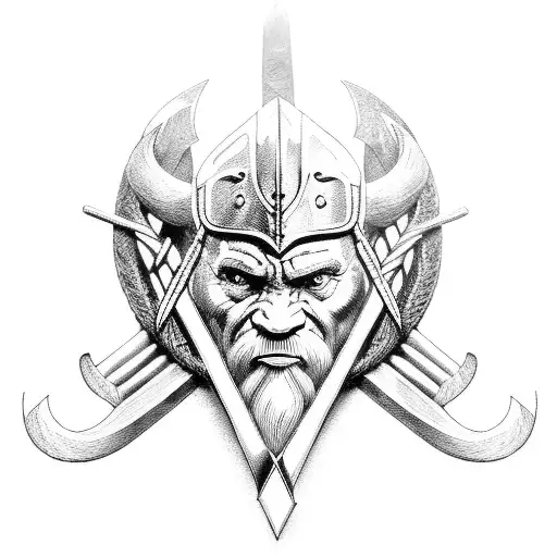 vikings thor odin boat raven valhalla tattoo design idea