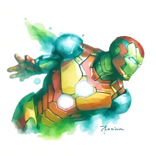 avengers Ironman Greek tattoo design idea