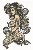 nude pin tattoo design idea