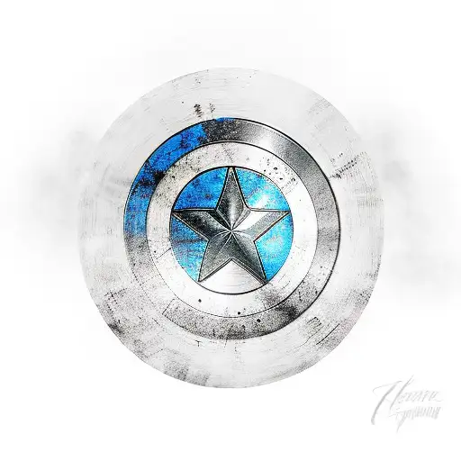 captain America shield  tattoo design idea