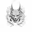 gothic letters MJ tattoo design idea