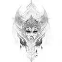 gothic letters MJ tattoo design idea