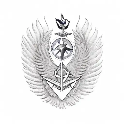 south african air force pilots wings tattoo design idea