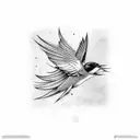 Swallow Bird tattoo design idea