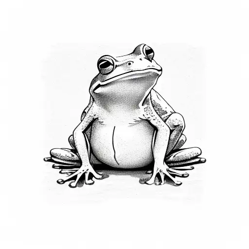 cartoon frog  tattoo design idea