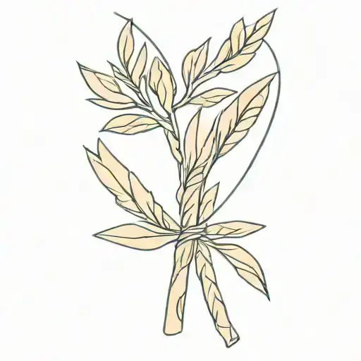 Cinnamon stick with love tattoo design idea