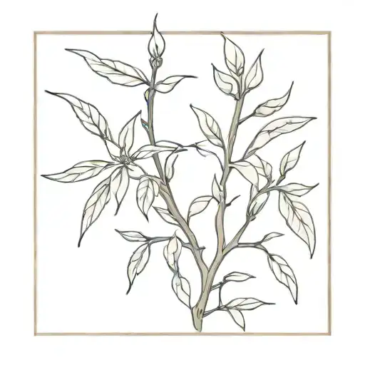 Cinnamon stick tattoo design idea