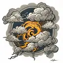 storm clouds tattoo design idea